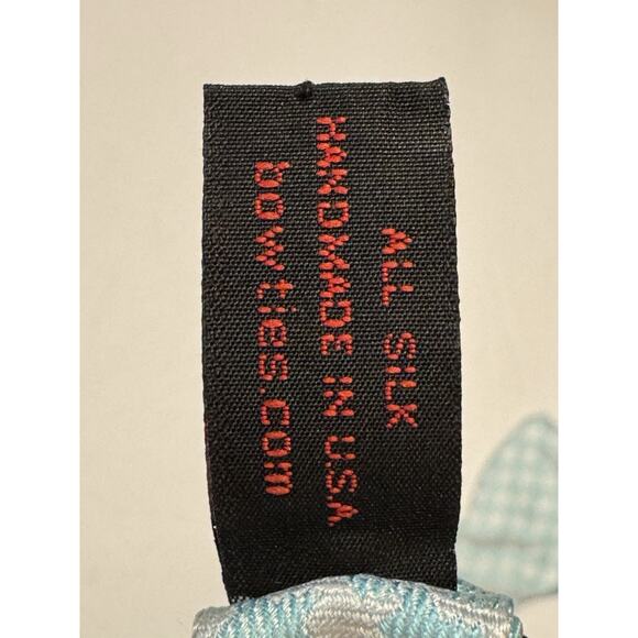 R Hanauer bow tie Silk Carolina Blue UNC Tarheels Made In USA Checkered - Picture 6 of 9